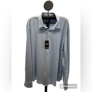 Hugo Boss Mens Long Sleeve Jersey Pastel Blue Size XXL New With Tags